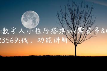 ai数字人小程序搭建oem需要多少钱，功能讲解缩略图